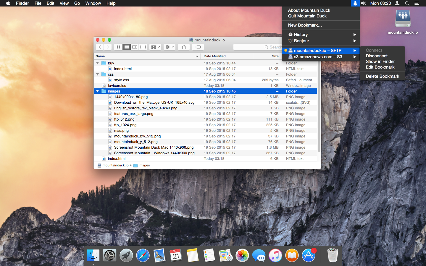 Screenshot Mountain Duck Mac 1440x900