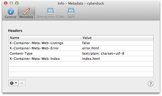 Container Metadata