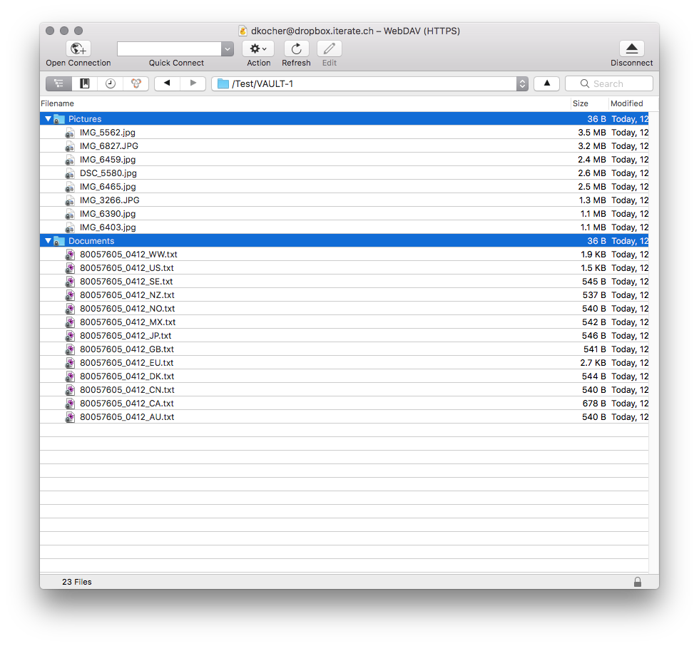 Decrypted Folder Contents